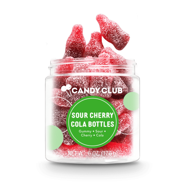 Sour Cherry Cola Bottles, 6 oz.