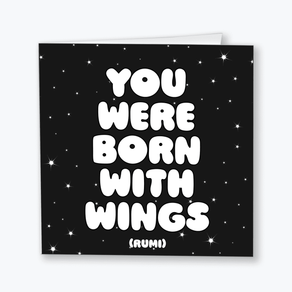 You Were Born With Wings Framed Print, White