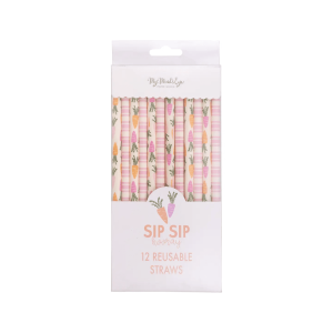 Carrots & Stripes Reusable Straws