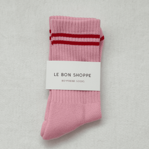 Boyfriend Socks, Armour Pink