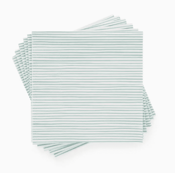 Blue Striped Cocktail Napkins