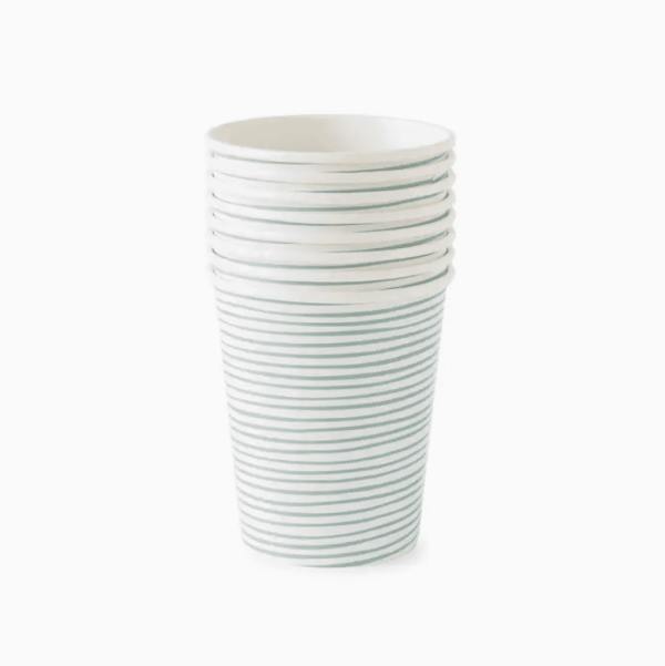 Blue Stripe Paper Cups