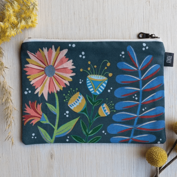 Midnight Blooms Zipper Pouch