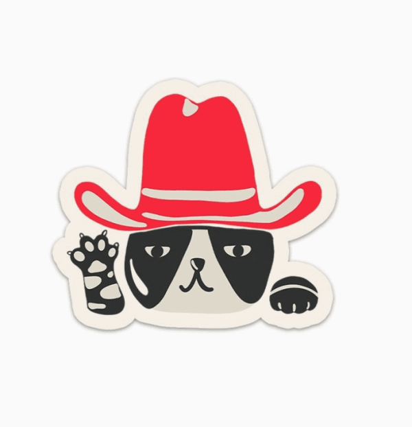 Cowboy Cat Sticker