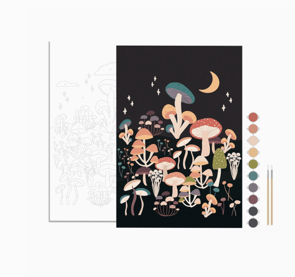 Night Mushrooms Paint By Number