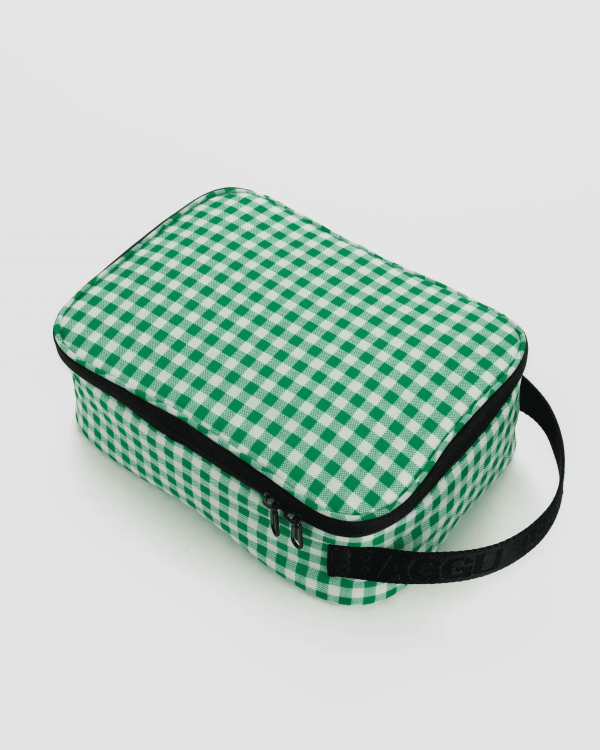 Green Gingham Lunch Box