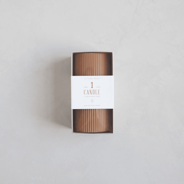 Fancy Pillar Candle, Miel/3x6