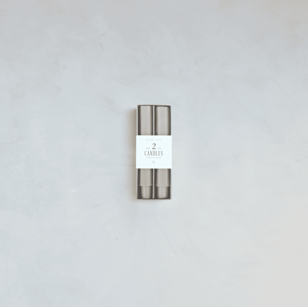 Fancy Taper Candles, Parchment/6"