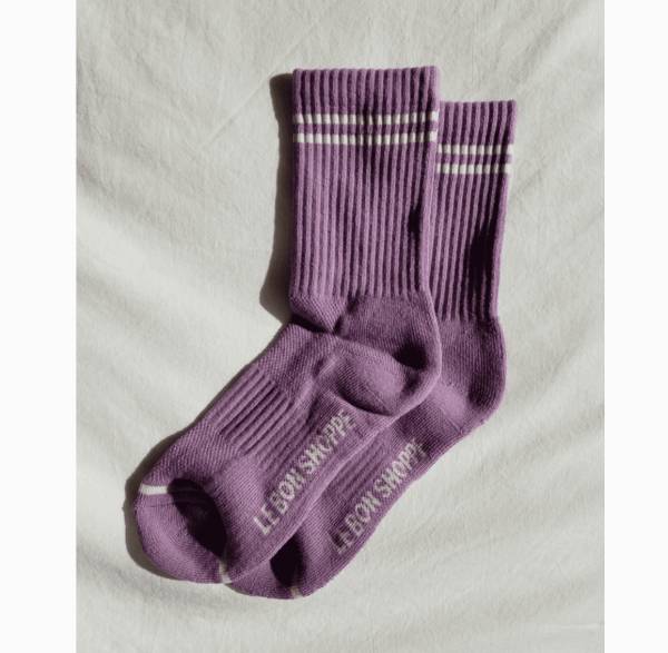 Boyfriend Socks, Grape