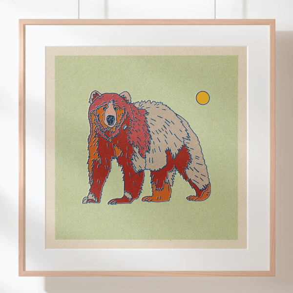Rainbow Bear Print