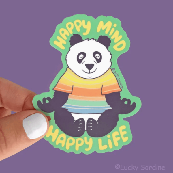 Happy Mind Happy Life Sticker