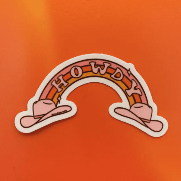 Howdy Rainbow Sticker