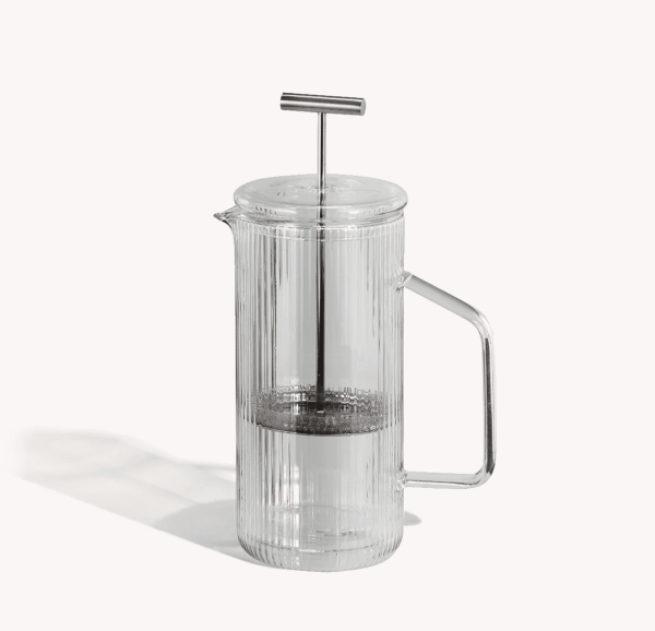 Ribbed French Press, Clear