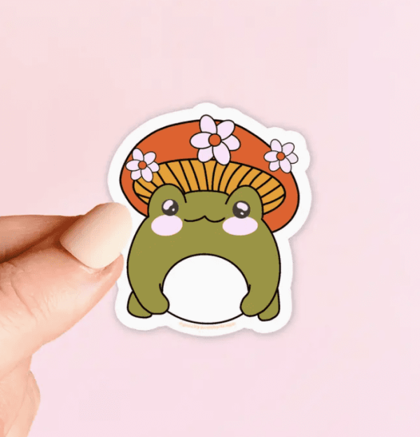 Froggy Mushroom Sticker