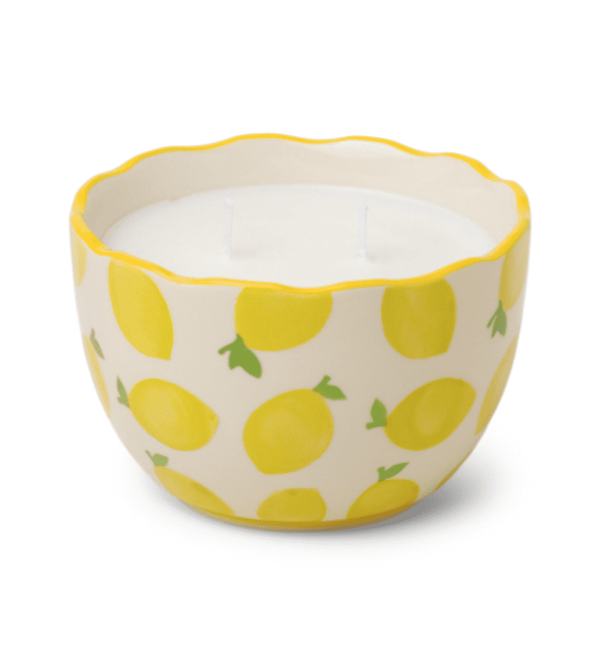 Lemon Mint, Scalloped Lemon Pattern Bowl, 12oz