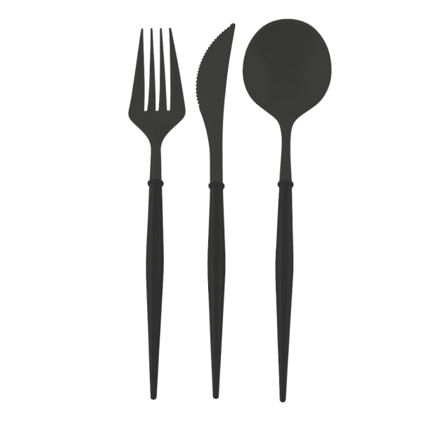 Bella Reusable Cutlery, Black