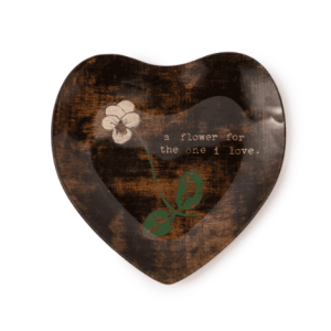 A Flower For The One I Love Decoupage Plate