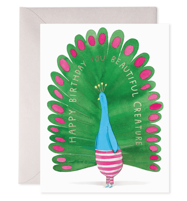 Peacock Birthday Card