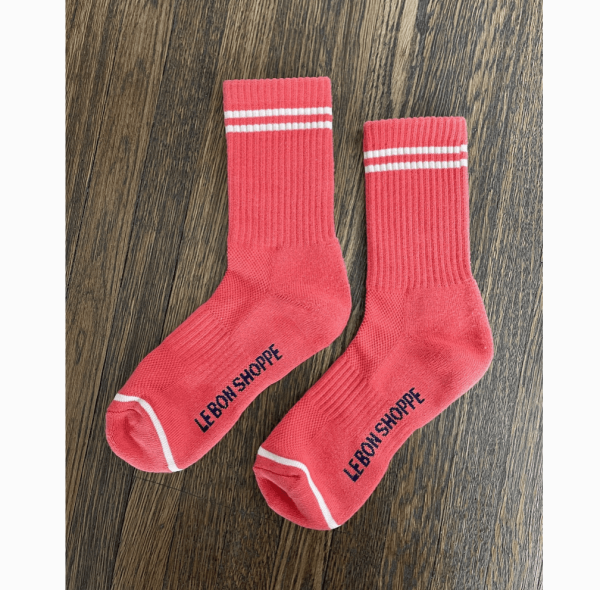 Boyfriend Socks, Coral
