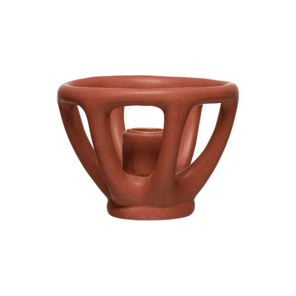 Stoneware Terracotta Taper Holder