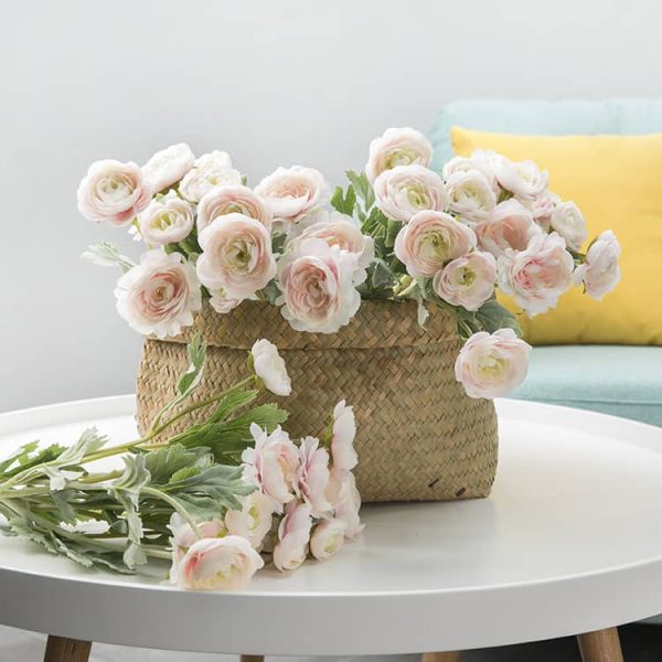 Lt Pink Silk Ranunculus Spray