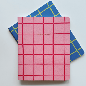 Pink Grid Notebook Duo