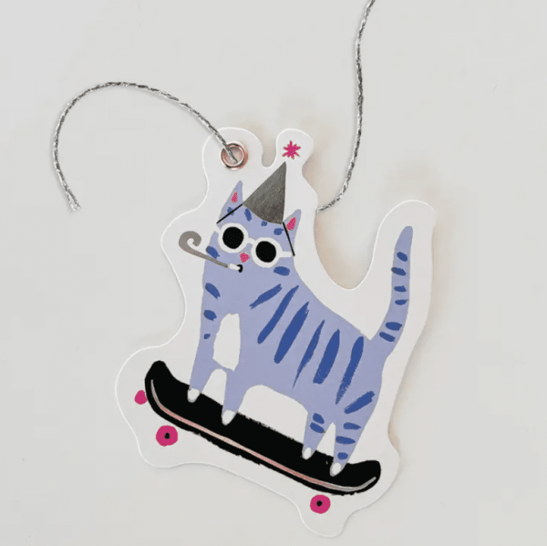 Skater Cat Gift Tags