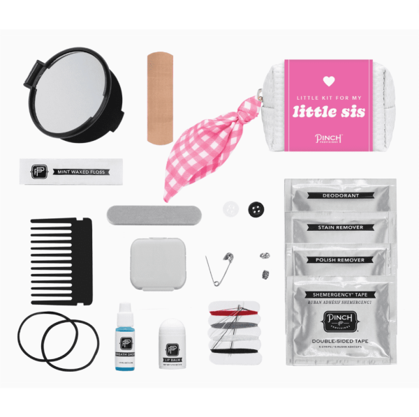 Sorority Little Sis Pink Gingham Minimergency Kit