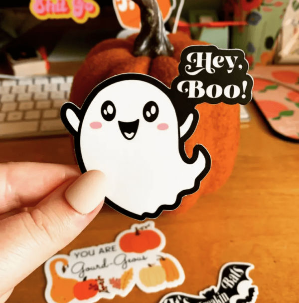 Hey Boo Sticker