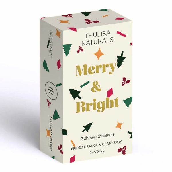 Merry & Bright Shower Steamers, Spiced Orange + Cranberry