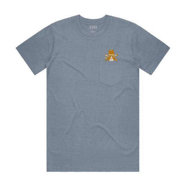 Cowboy Cat Tee, Blue Jean/L