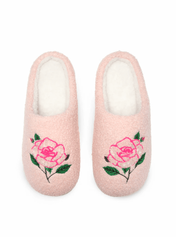Rose Slippers, Md/Lg