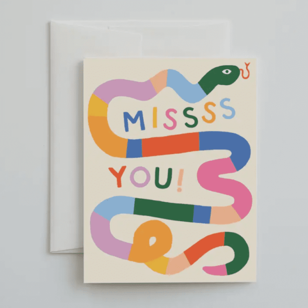 Missss You Snake Card