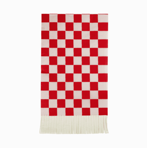 Red & Pink Checked Fringed Napkins