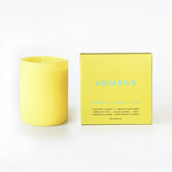 Aquarius Zodiac Candle