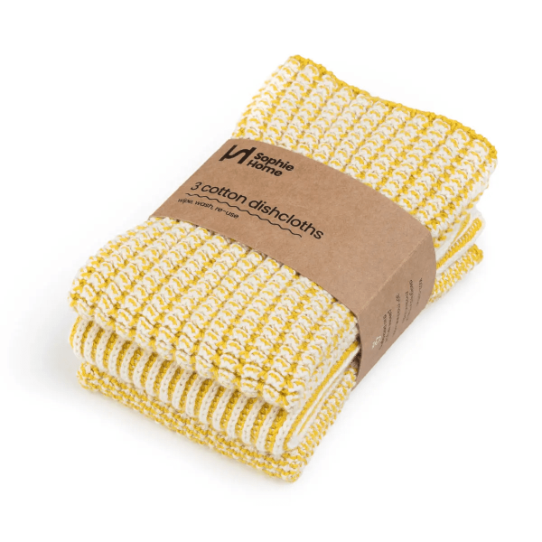 Cotton Dishcloths - Textured Citrus
