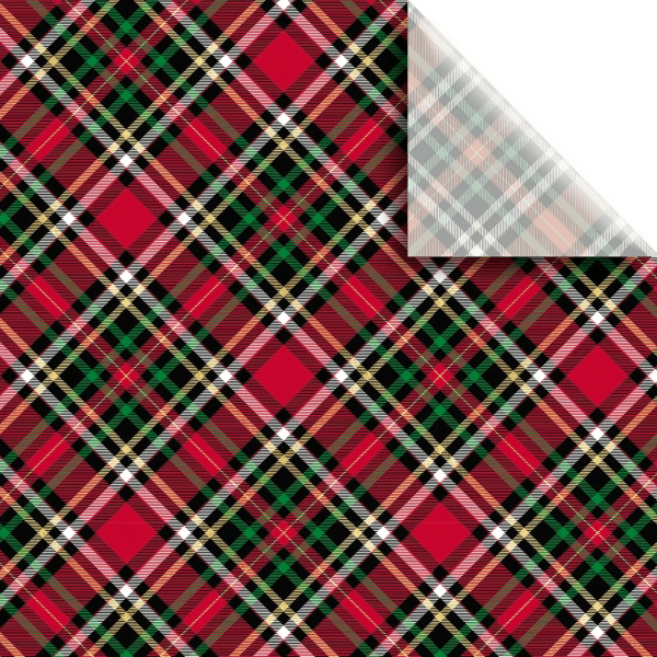 Red & Gold Plaid Tissue