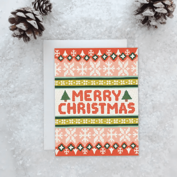 Fair Isle Christmas Sweater Card