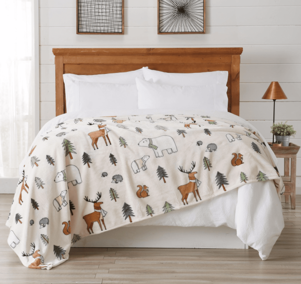 Wildlife Velvet Throw Blanket