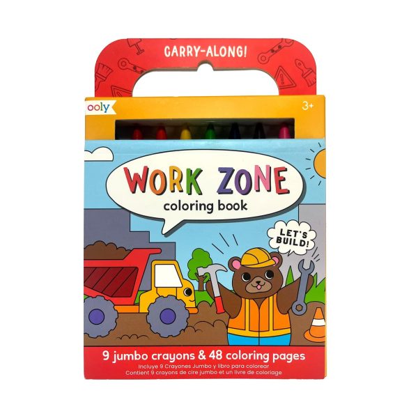 Work Zone Carry Along Crayons & Coloring Book