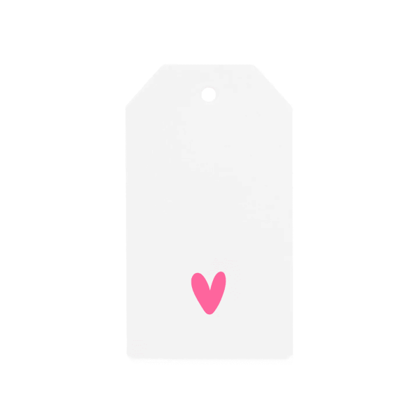 Neon Heart Gift Tag Set