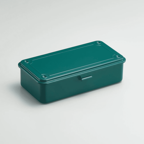 Steel Stackable Storage Box, Antique Green