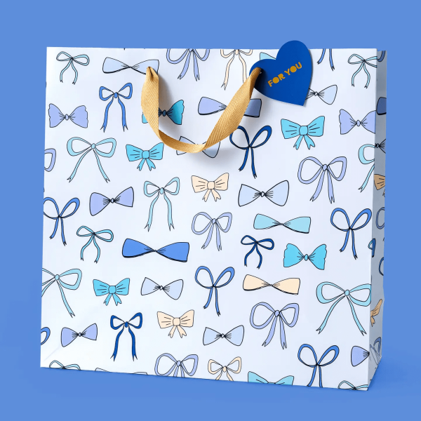 Blue Bows Gift Bag, Lg
