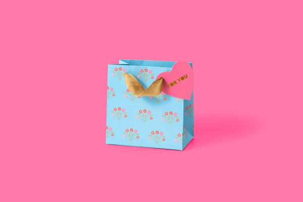 Blue Bouquets Gift Bag, Sm