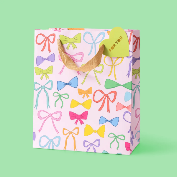 Colorful Bows Gift Bag, Md
