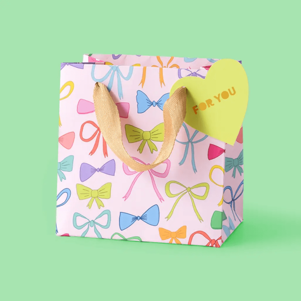 Colorful Bows Gift Bag, Sm