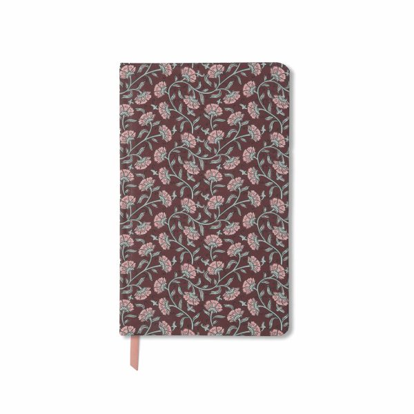 Burgundy Vintage Floral Soft Touch Journal