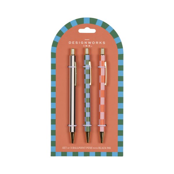 Pen Set - Stripes & Checks