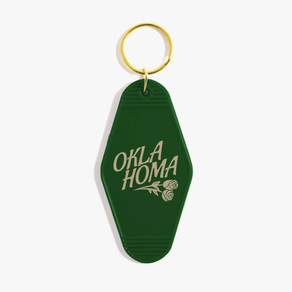 Oklahoma Rose Keychain