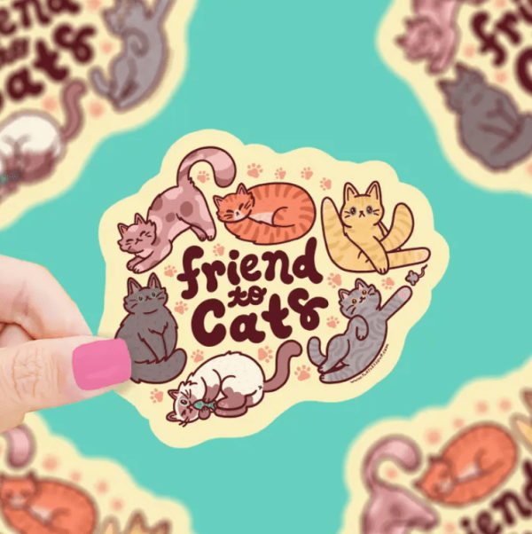 Friends to Cats Sticker